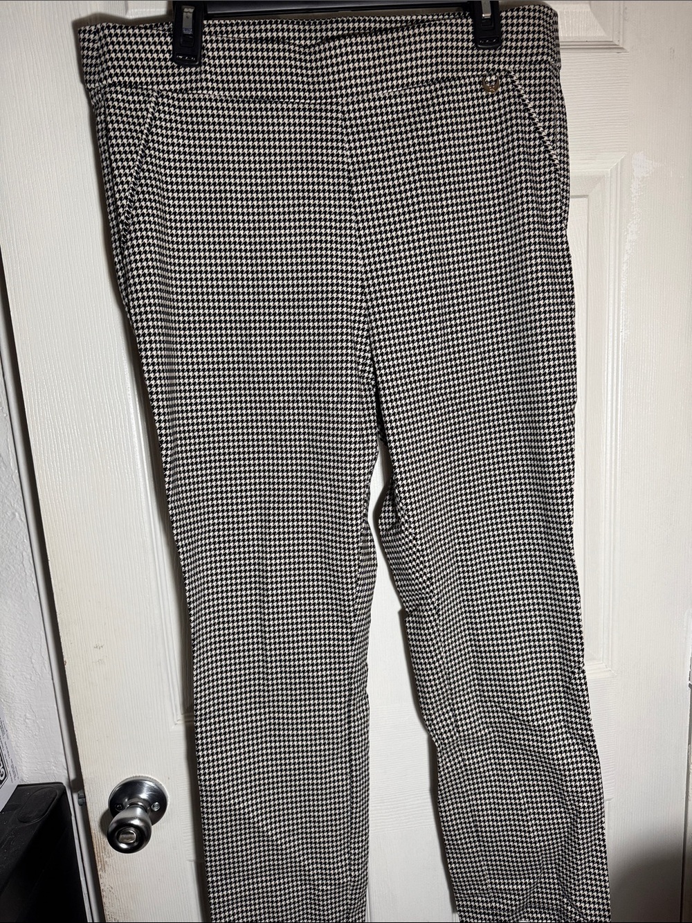Black and White Houndstooth Pants